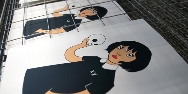 Handprinting "Pepita & Death", new creation of the illustrator Gemma Quevedo